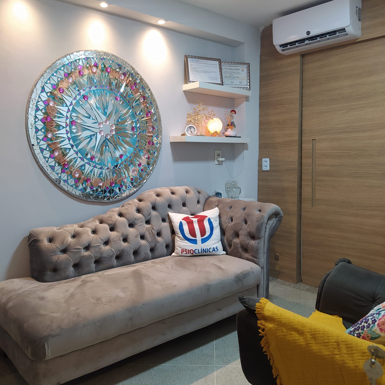 Sala de atendimento da Clínica PSIQ