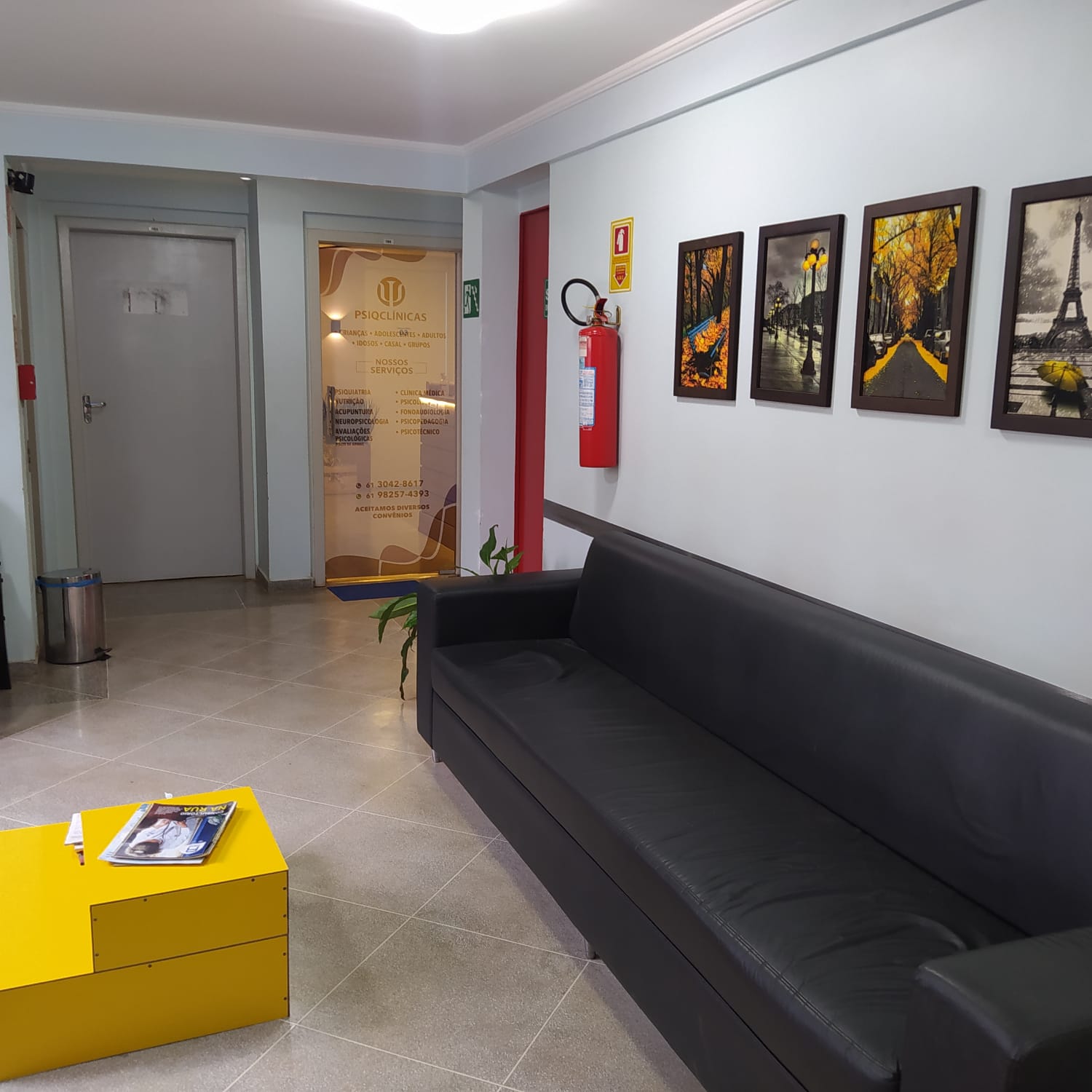 Sala de espera da Clínica PSIQ